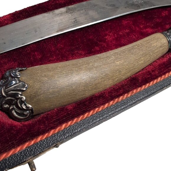 Antique T. Turner & Co UK Carving Set in Original Case GUC Very Sharp! See Pics - Picture 4 of 10